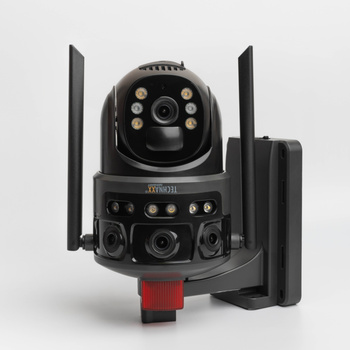 Kamera zewnętrzna podwójna 4G 3MP+3MP + panel słoneczny Technaxx TX-329