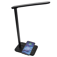 Lampka biurkowa LED Denver z ładowarką bezprzewodową czarna