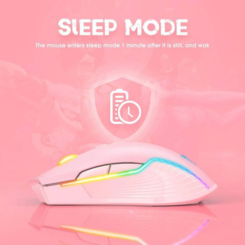 Mysz bezprzewodowa Onikuma CW905 RGB różowa