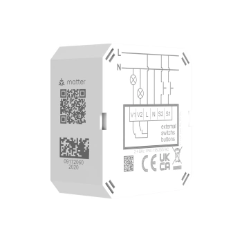 Moduł przekaźnikowy iNELS MATTER z wejściami przyciskowymi 2-kanałowy