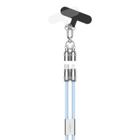 Smycz z kablem USB-C/Lightning ANSMANN 27W 1.2m niebieska
