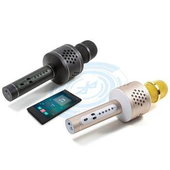 Bezprzewodowy mikrofon karaoke z głośnikiem Technaxx Bluetooth, do 10m (czarny)