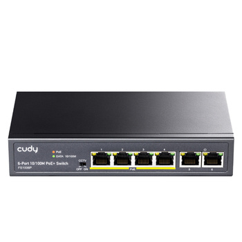 PoE+ Switch Cudy 60W 6-Port 10/100M